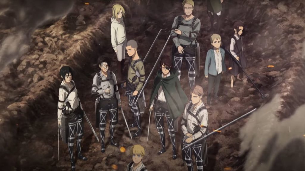 طرحی از انیمه Attack On Titan