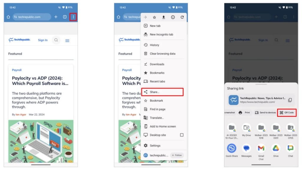 راهنمای کامل ساخت کد QR با روشهای رایگان در موبایل و کامپیوتر 2 ساخت QR Code با کروم