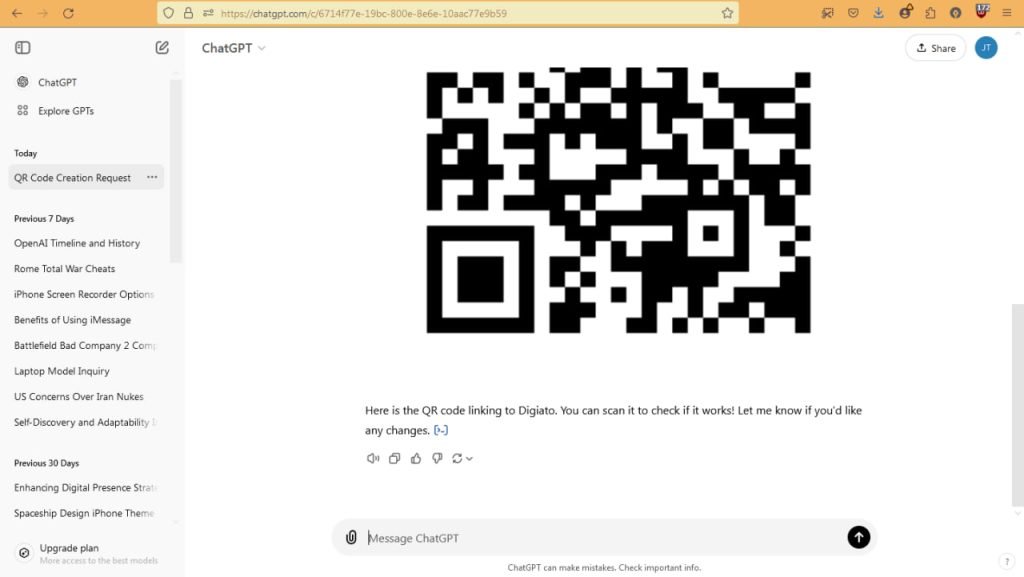 راهنمای کامل ساخت کد QR با روشهای رایگان در موبایل و کامپیوتر 12 ساخت کد کیو آر با هوش مصنوعی